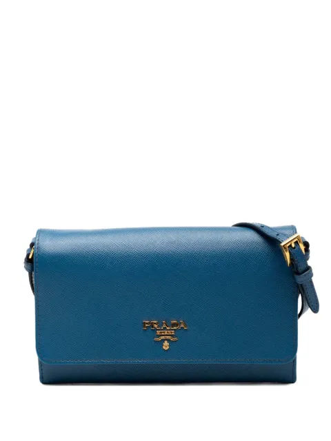 Prada Pre-Owned 2010-2025 Saffiano Wallet on Strap crossbody bag