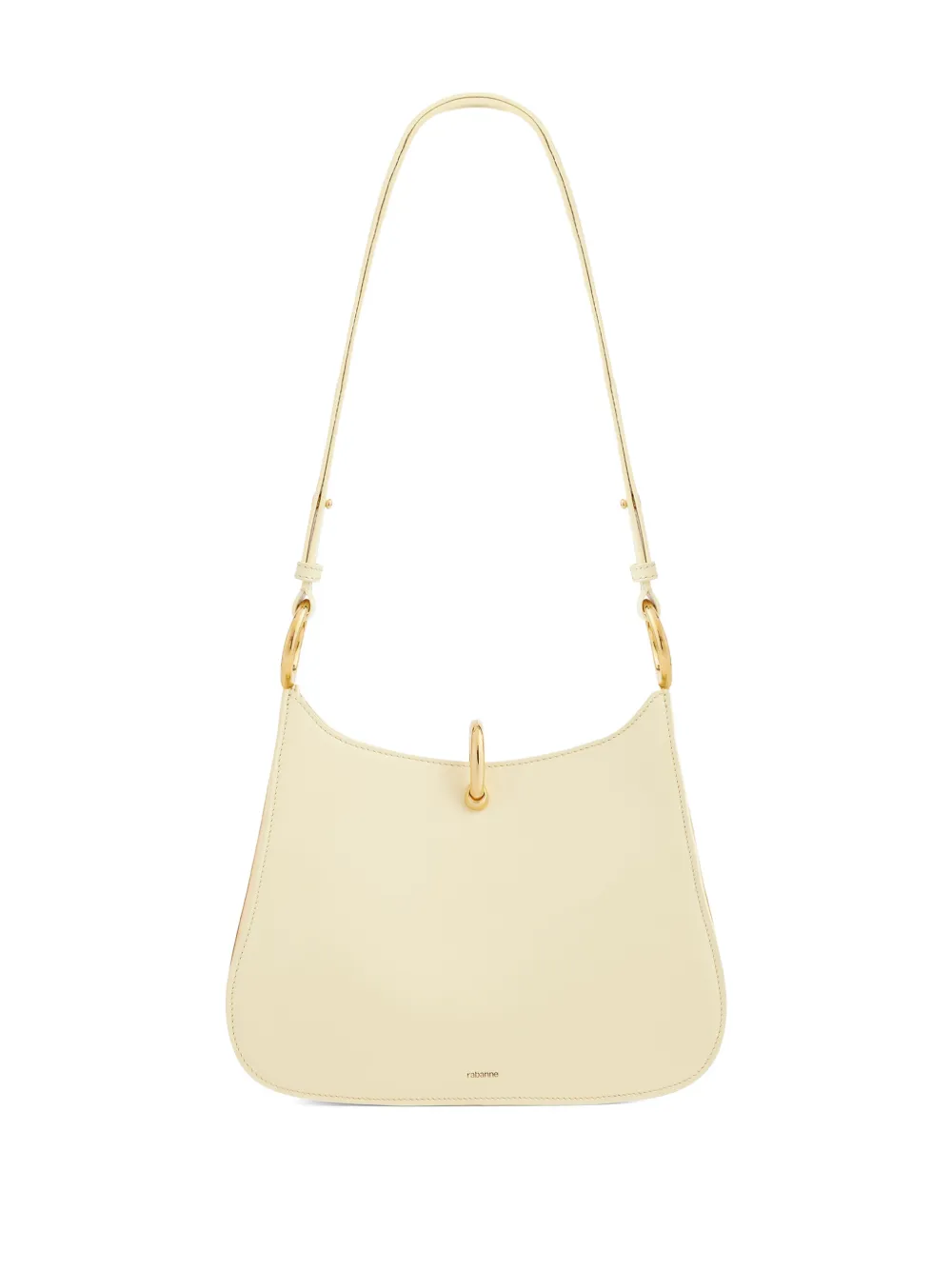  Rabanne Ring Leather Shoulder Bag - Neutrals 