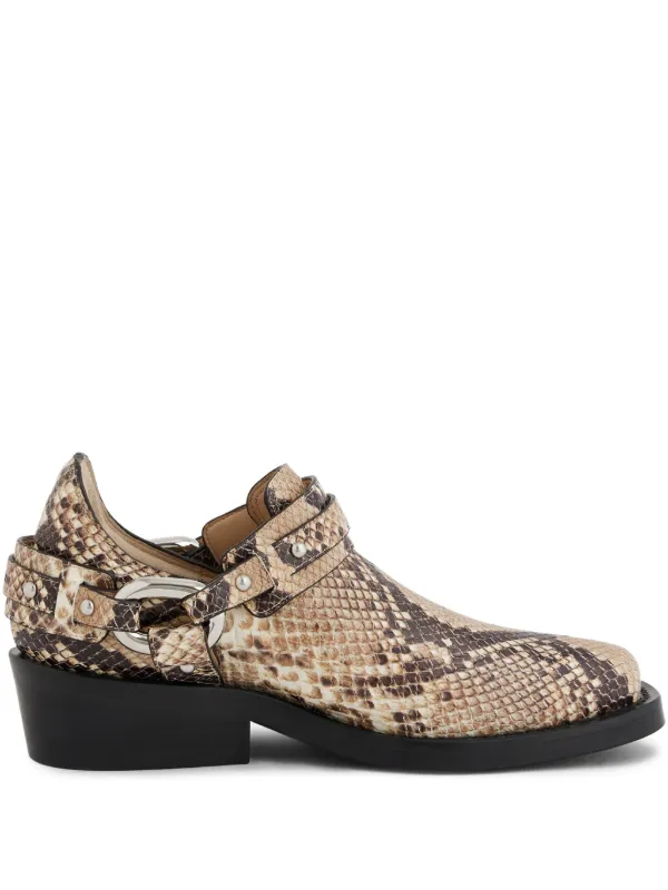 Rabanne XL Link Biker Ankle Boots in Neutrals