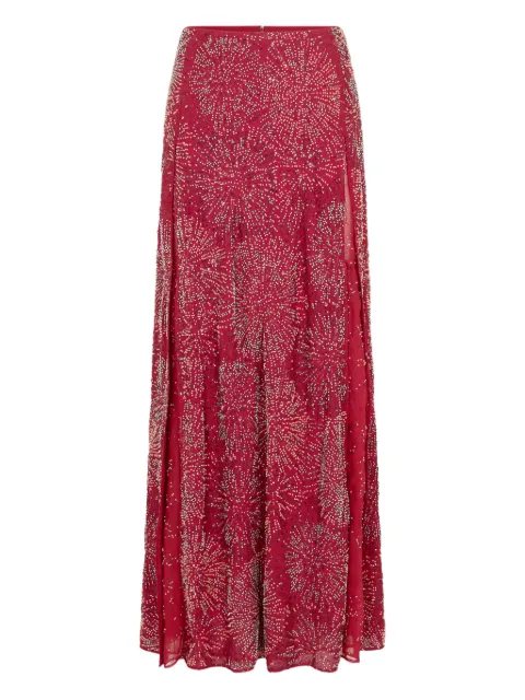 Rabanne embroidered pearl satin skirt