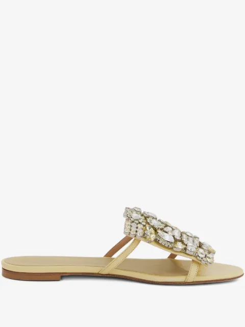Rabanne crystal-embellished flat sandals