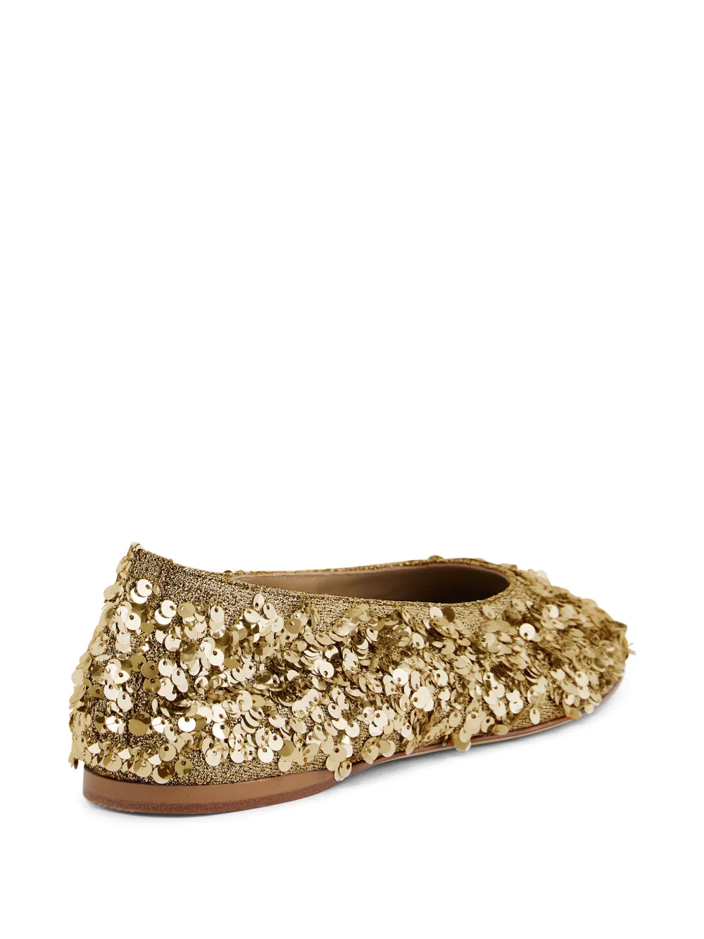  Rabanne Sequin-embellished Ballet Flats - Gold 