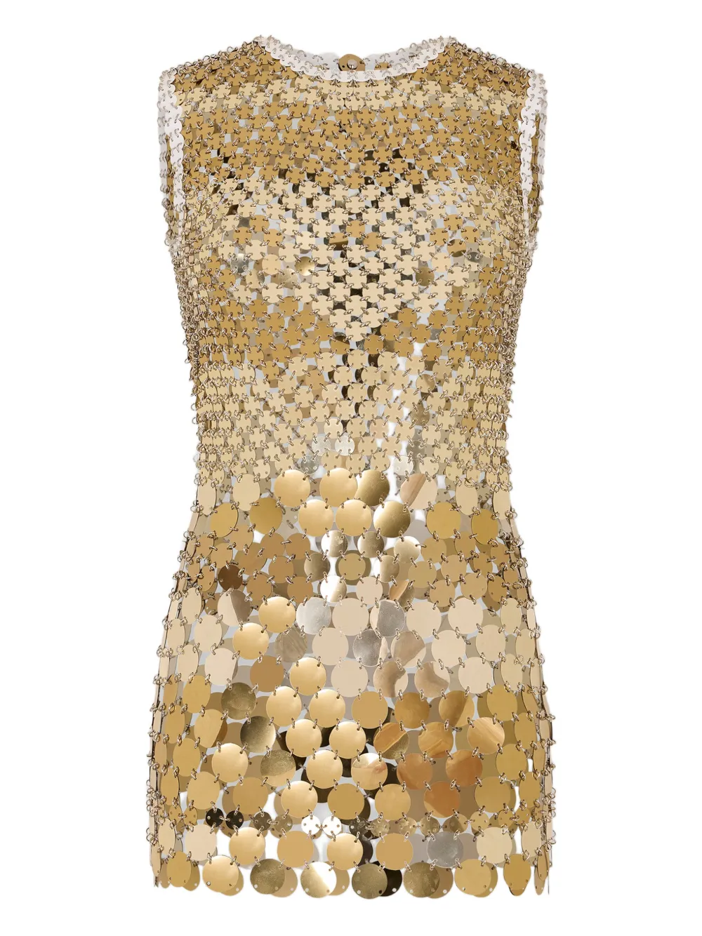 Rabanne stud assembly mini dress - Oro