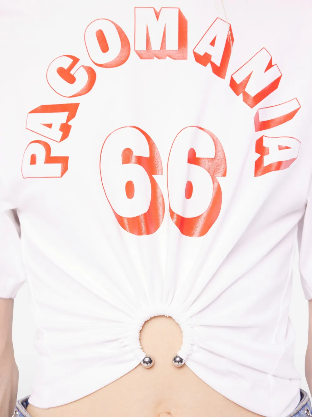 Rabanne T-shirt met print Wit