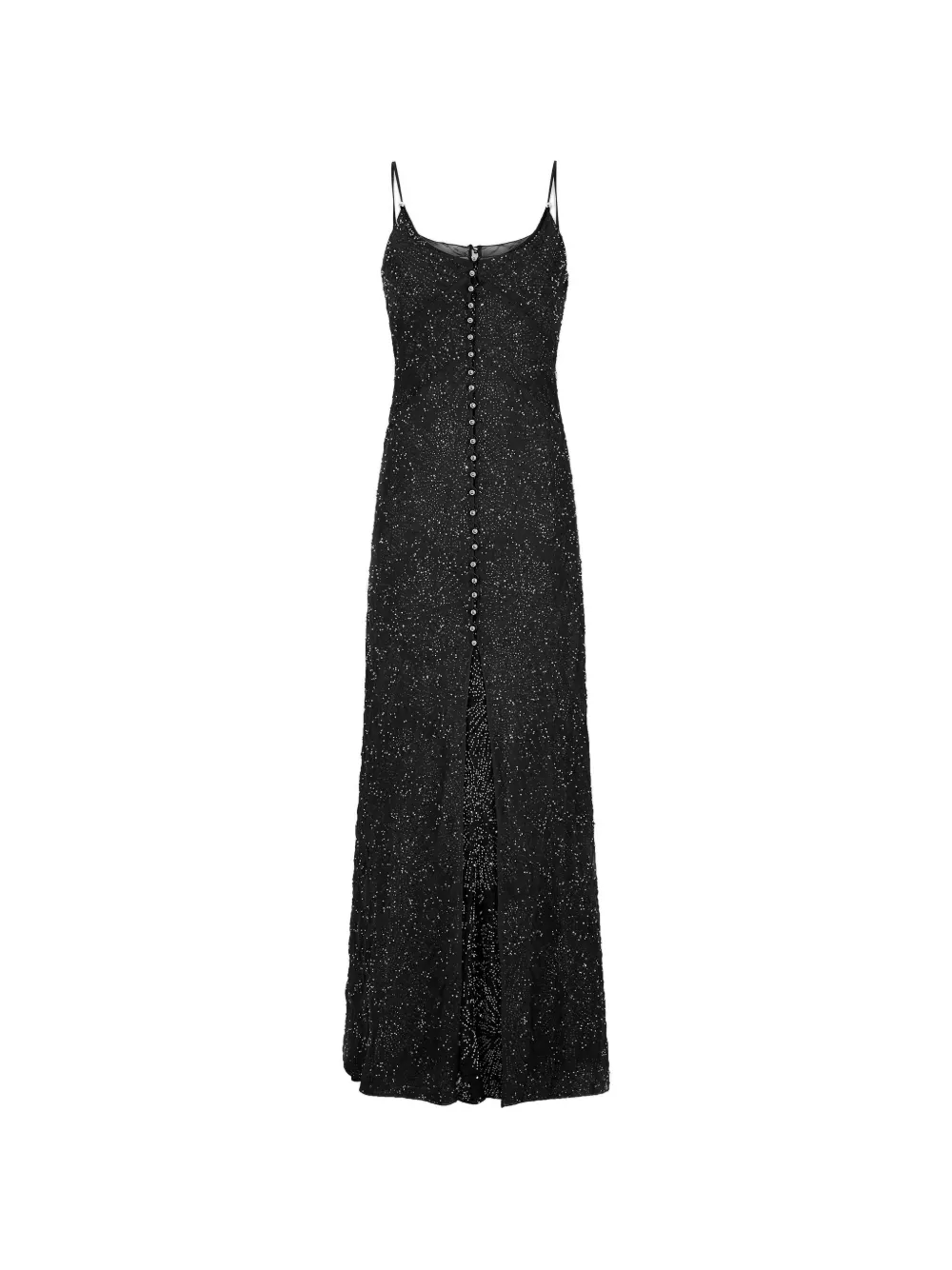 Rabanne thin straps pearl embroidery dress