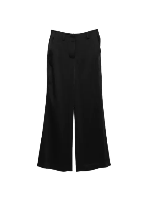 Theory satin flared trousers