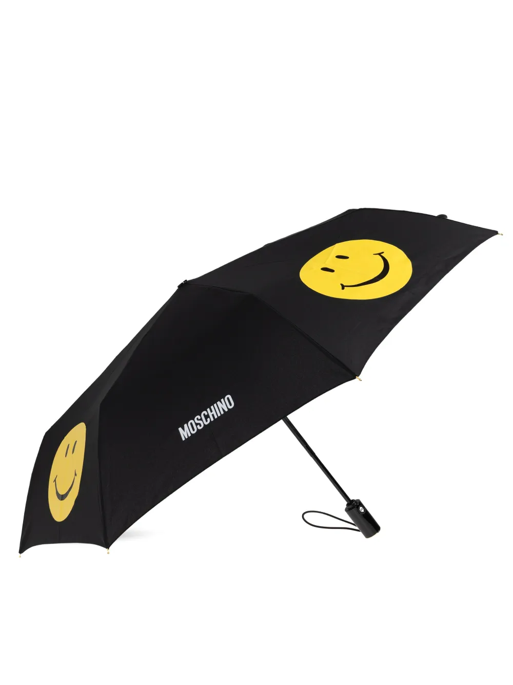 Moschino smiley face-print umbrella | Black | Image 1
