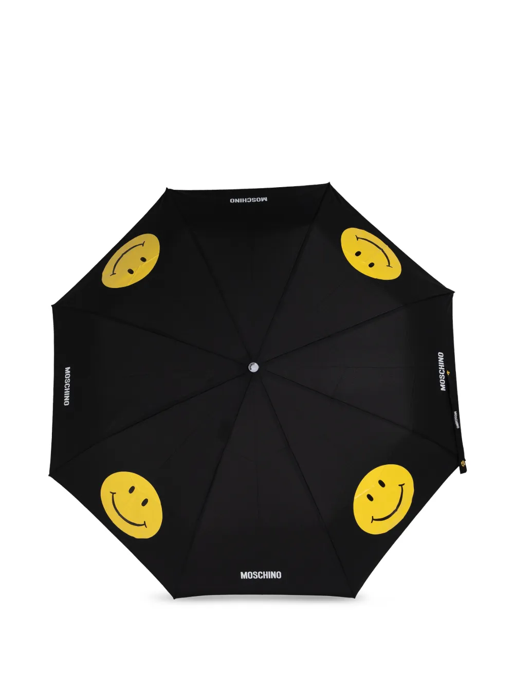 Moschino smiley face-print umbrella | Black | Image 1