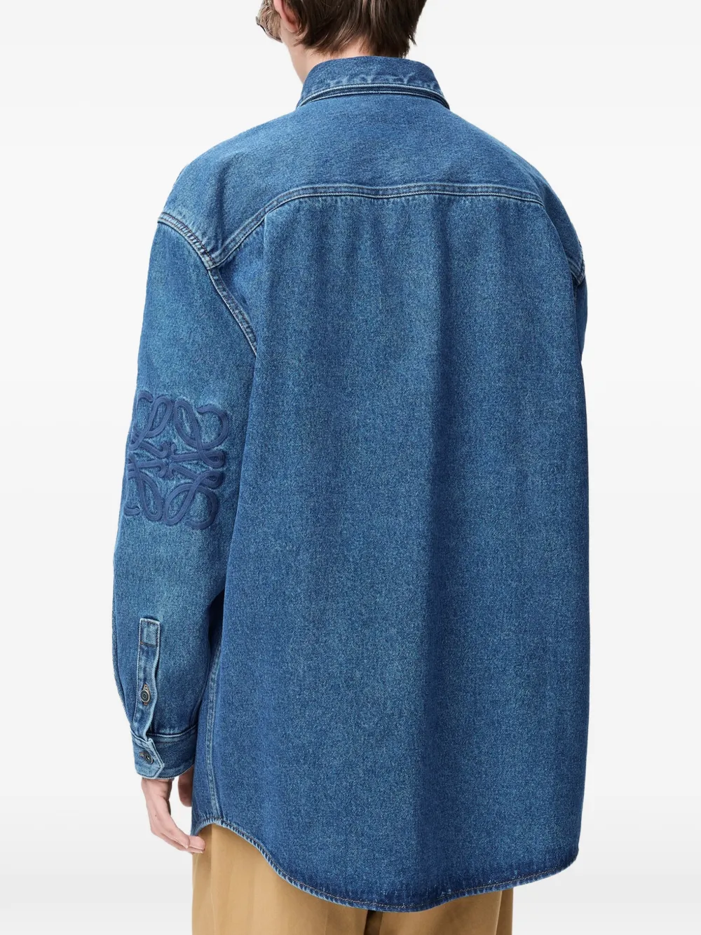 LOEWE Anagram denim shirtjack Blauw