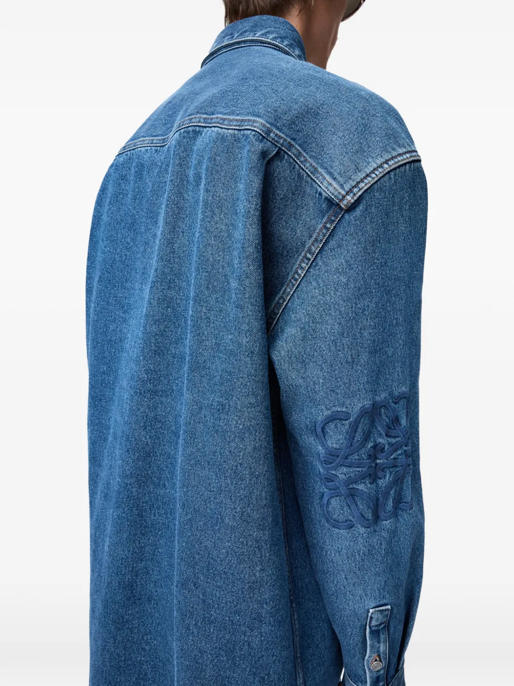 LOEWE Anagram denim shirtjack Blauw