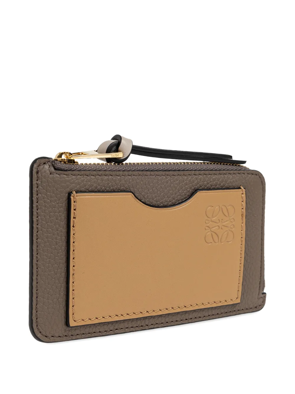 LOEWE embossed zip-up wallet - Beige
