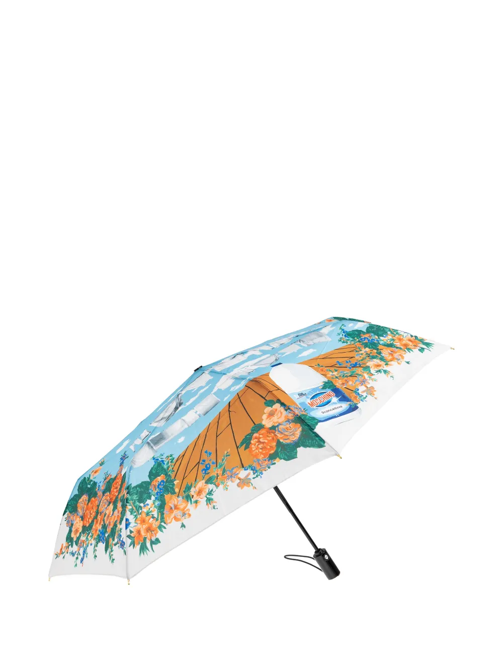 Moschino floral-print umbrella - Blauw