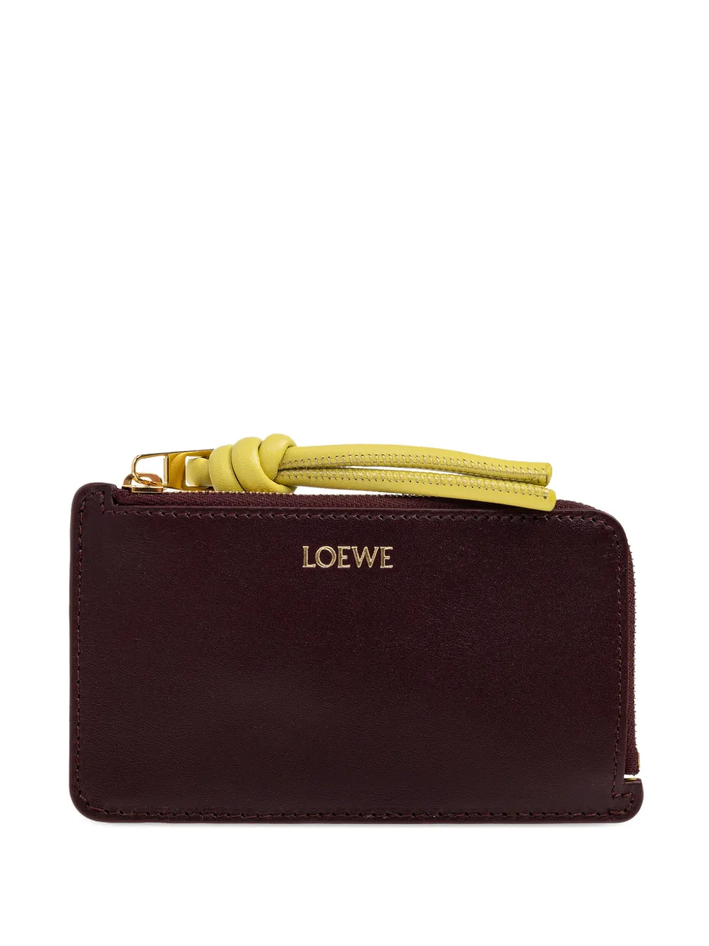 LOEWE knot-detail zip-fastening card holder - Rosso