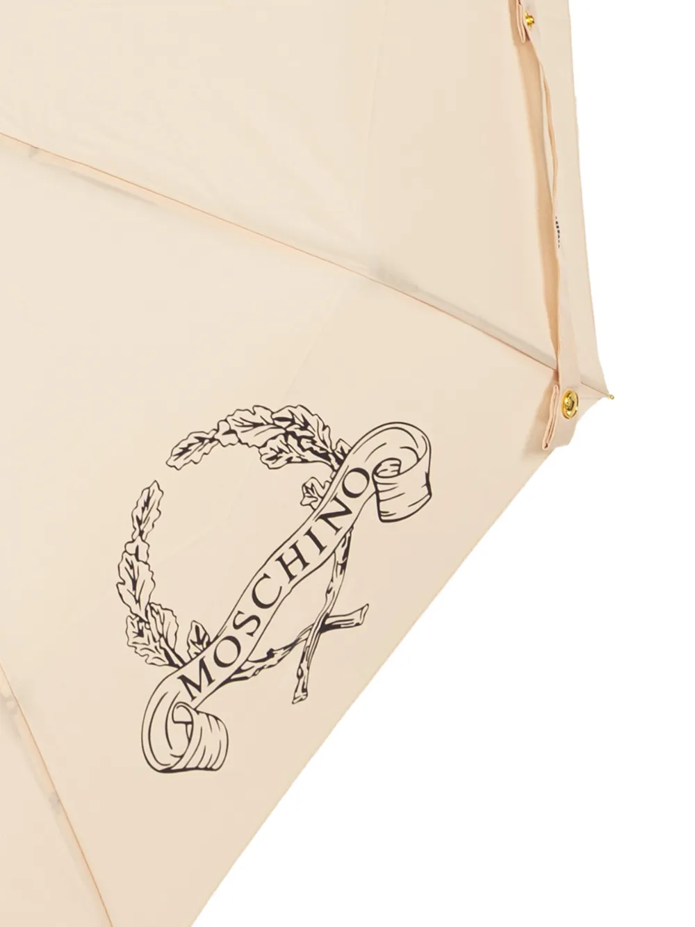 Moschino Paraplu met logoprint Beige