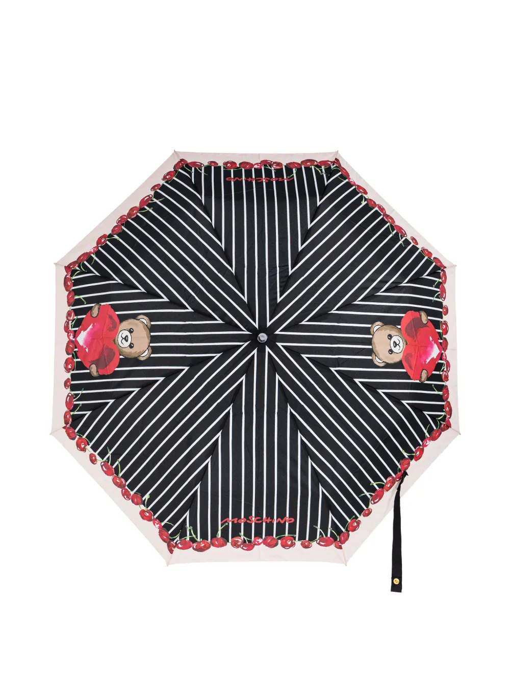 Moschino striped-print umbrella | Black | Image 1