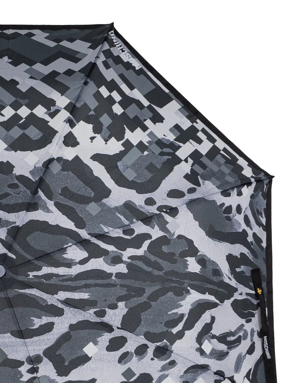 Moschino Paraplu met pixelprint Grijs