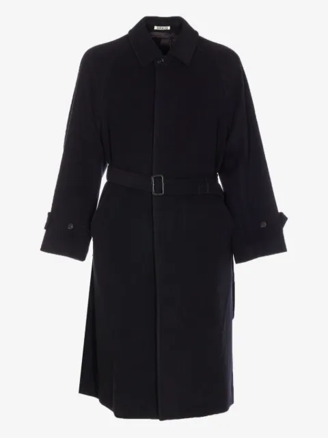 Auralee manteau boutonné à ceinture