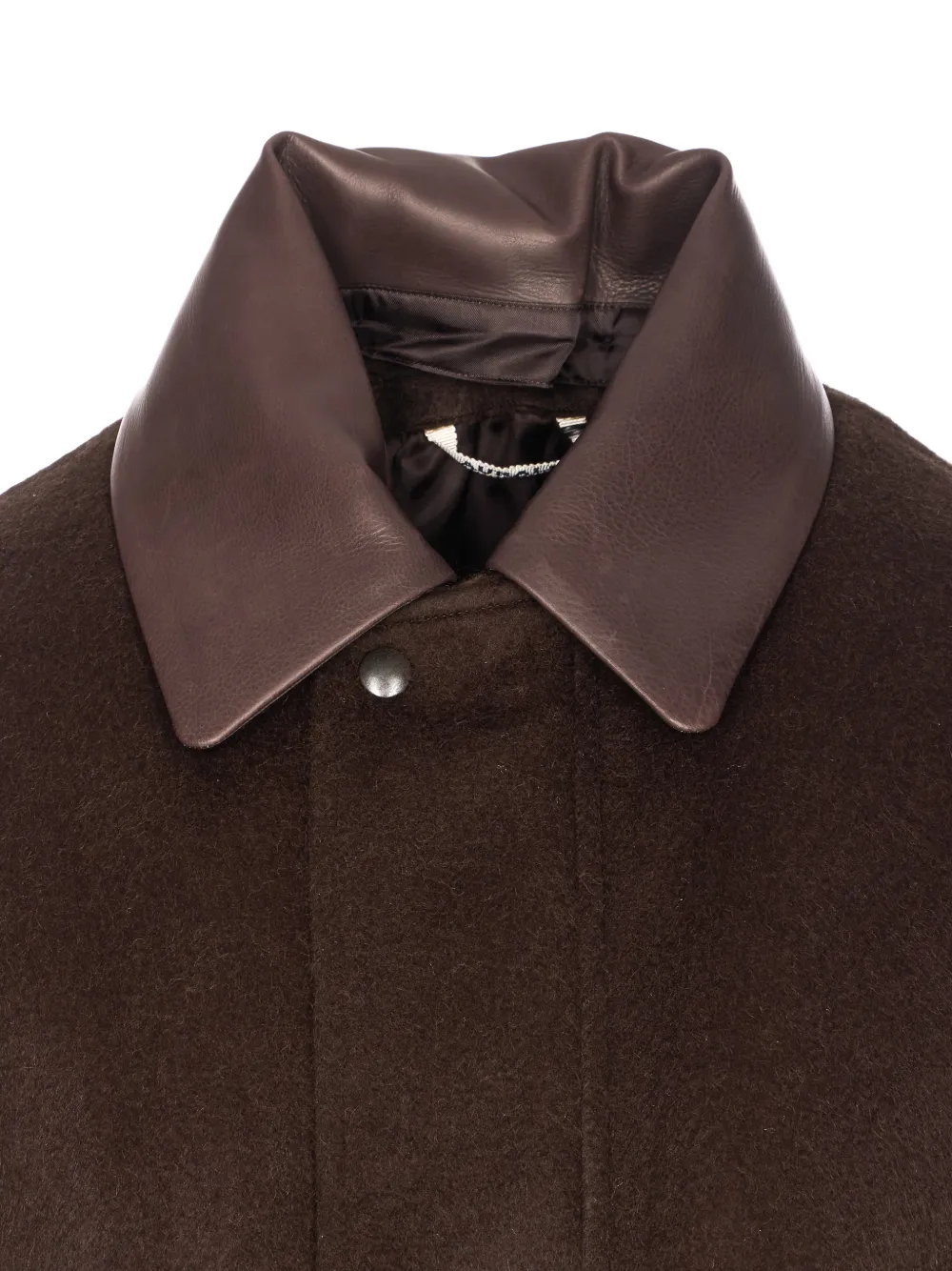 Auralee Baby Jacket With Long Sleeves And Flap Pockets In Brown