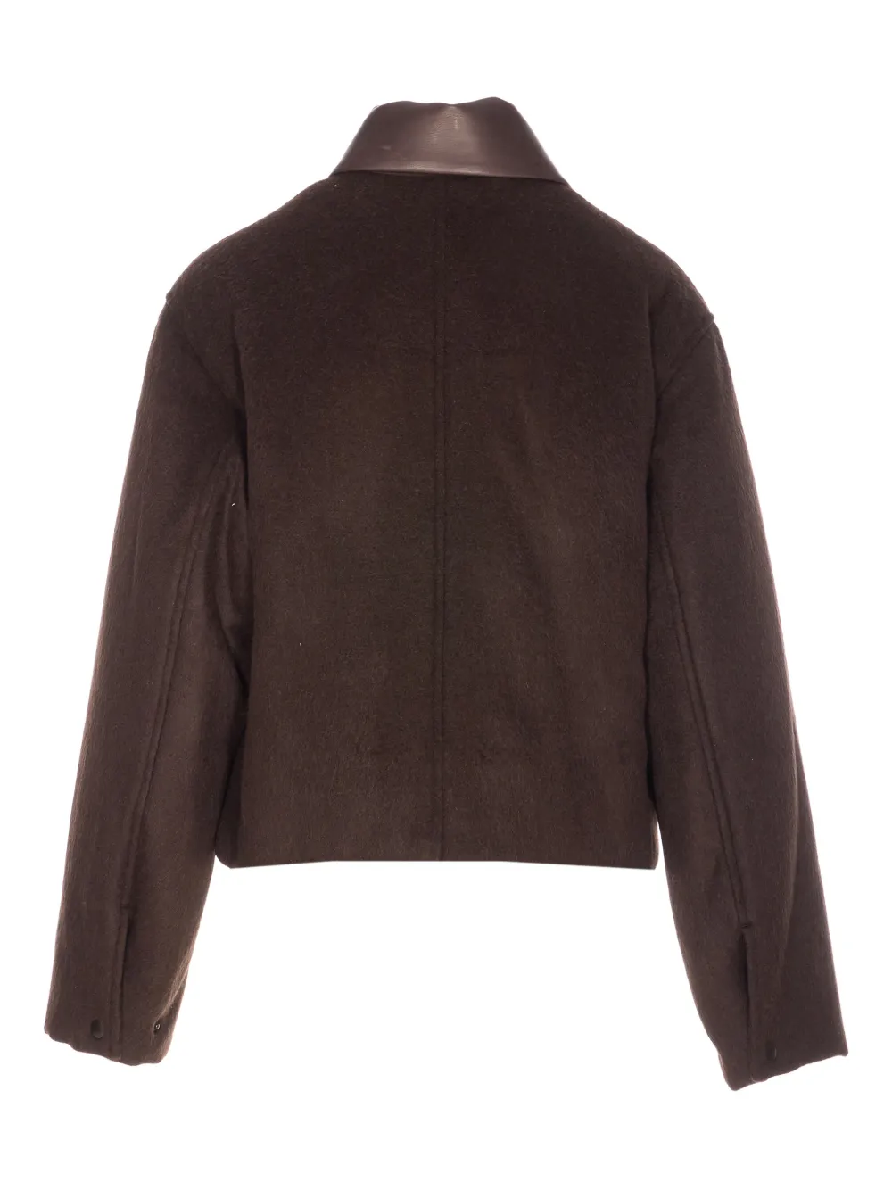 Auralee Baby Jacket With Long Sleeves And Flap Pockets In Brown