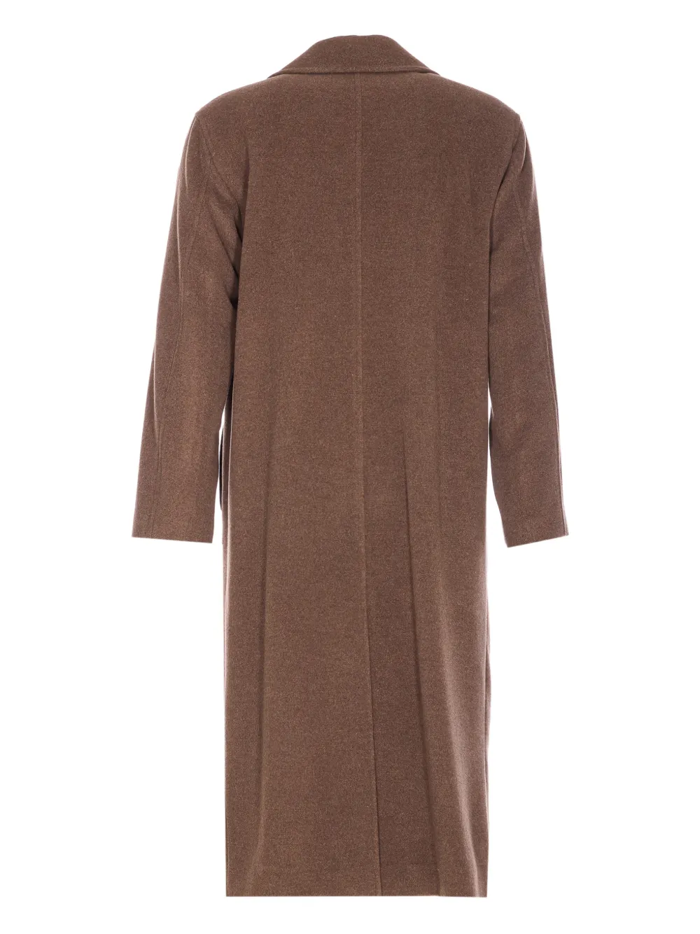 Auralee double-breasted V-neck coat Bruin