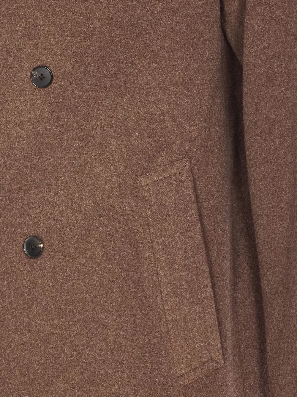 Auralee double-breasted V-neck coat Bruin