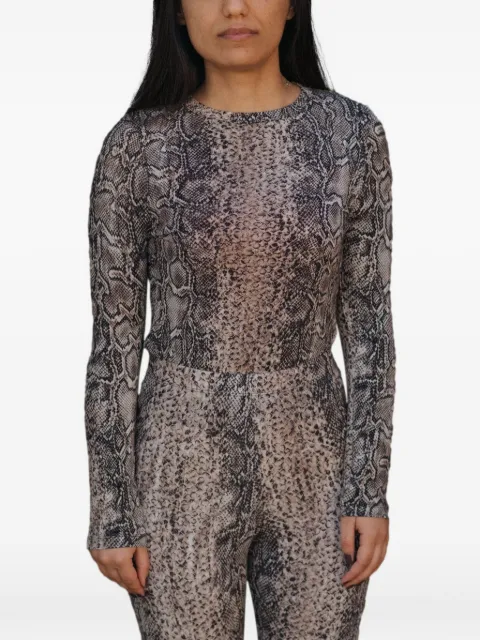 Baserange Bead snake-pattern long-sleeve T-shirt