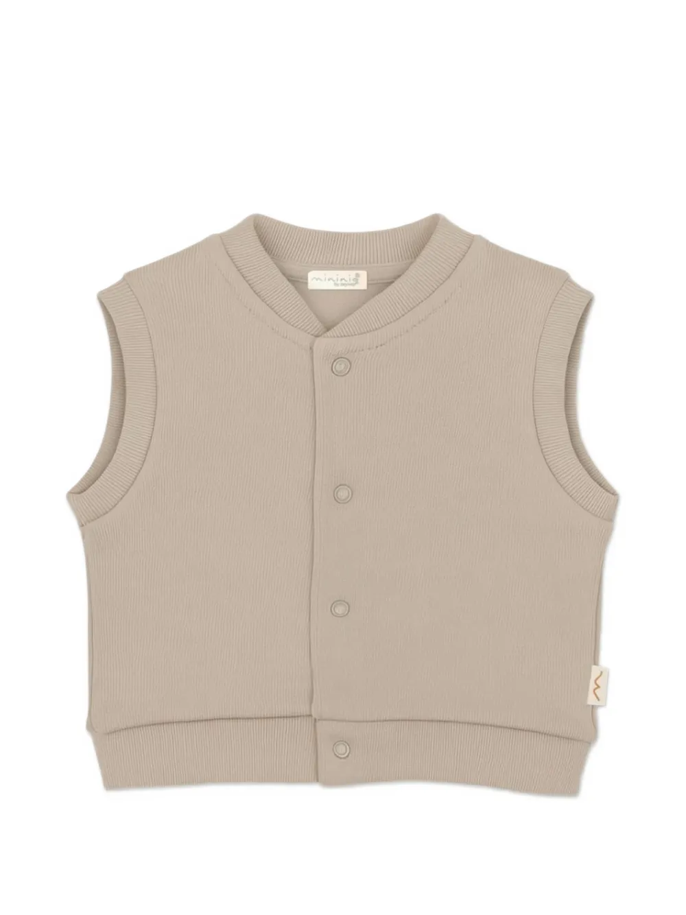 Mininio Babies' Button-fastening Vest In Neutral