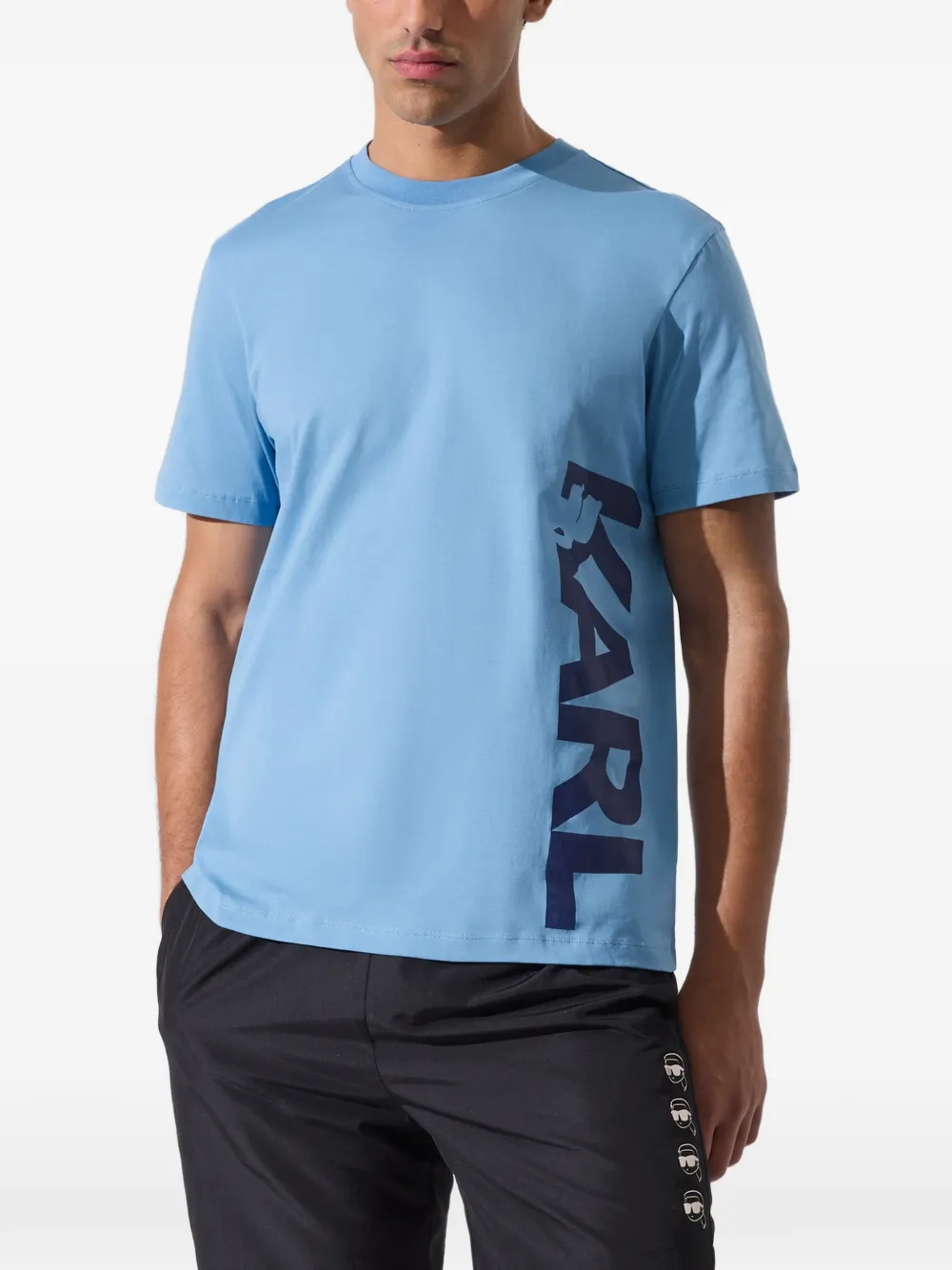 Karl Lagerfeld T-shirt met logo Blauw