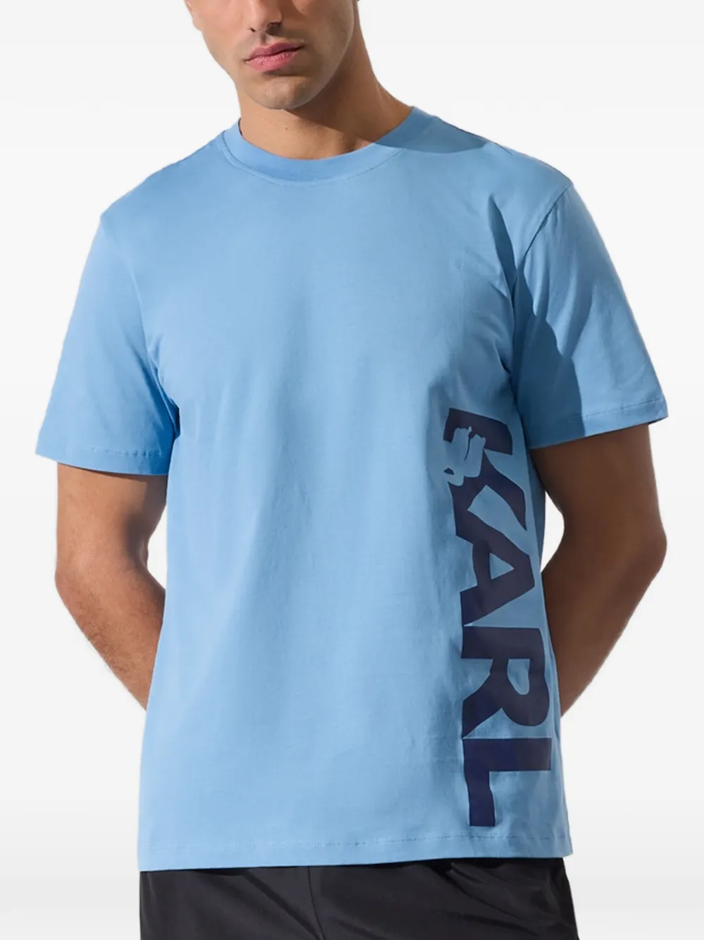 Karl Lagerfeld T-shirt con logo - Blu