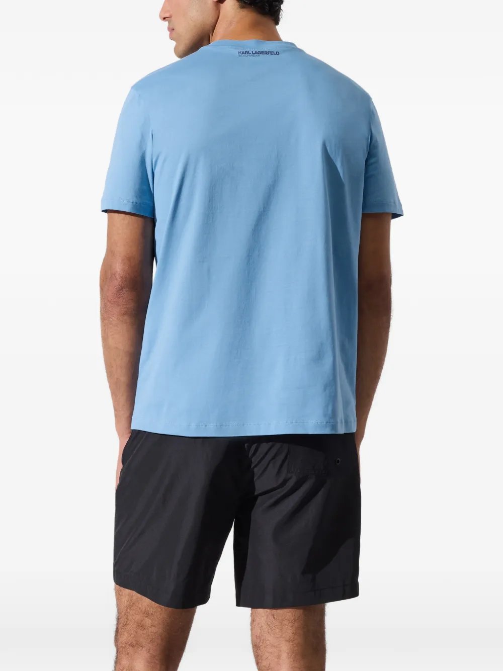 Karl Lagerfeld T-shirt met logo Blauw