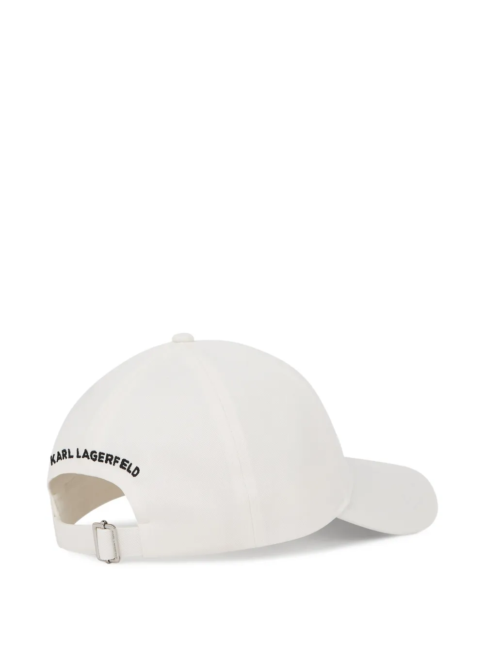 Karl Lagerfeld Signature pet met gestreept logo Wit