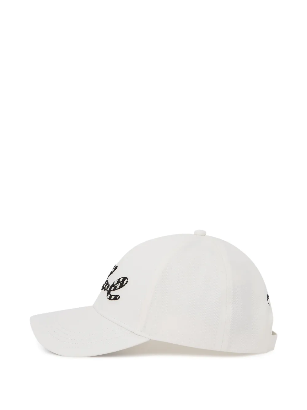 Karl Lagerfeld Signature pet met gestreept logo Wit