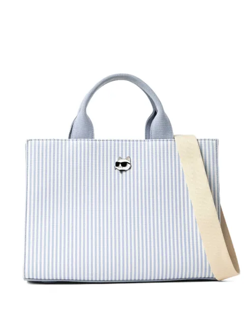 Karl Lagerfeld medium Ikon Choupette striped tote bag