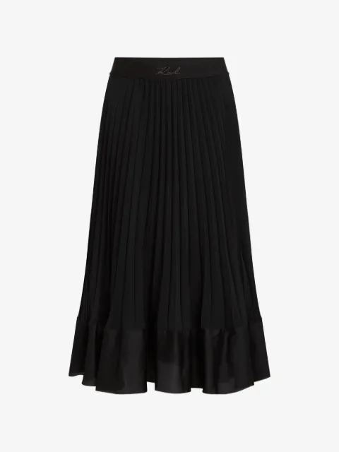 Karl Lagerfeld pleated midi skirt