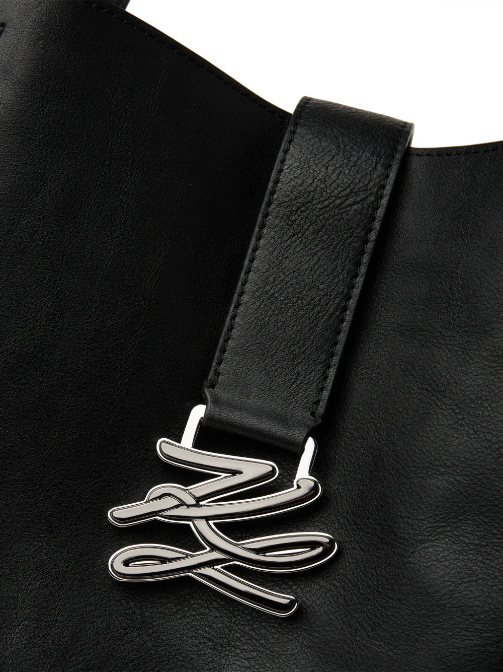 Karl Lagerfeld K Autograph leren shopper Zwart