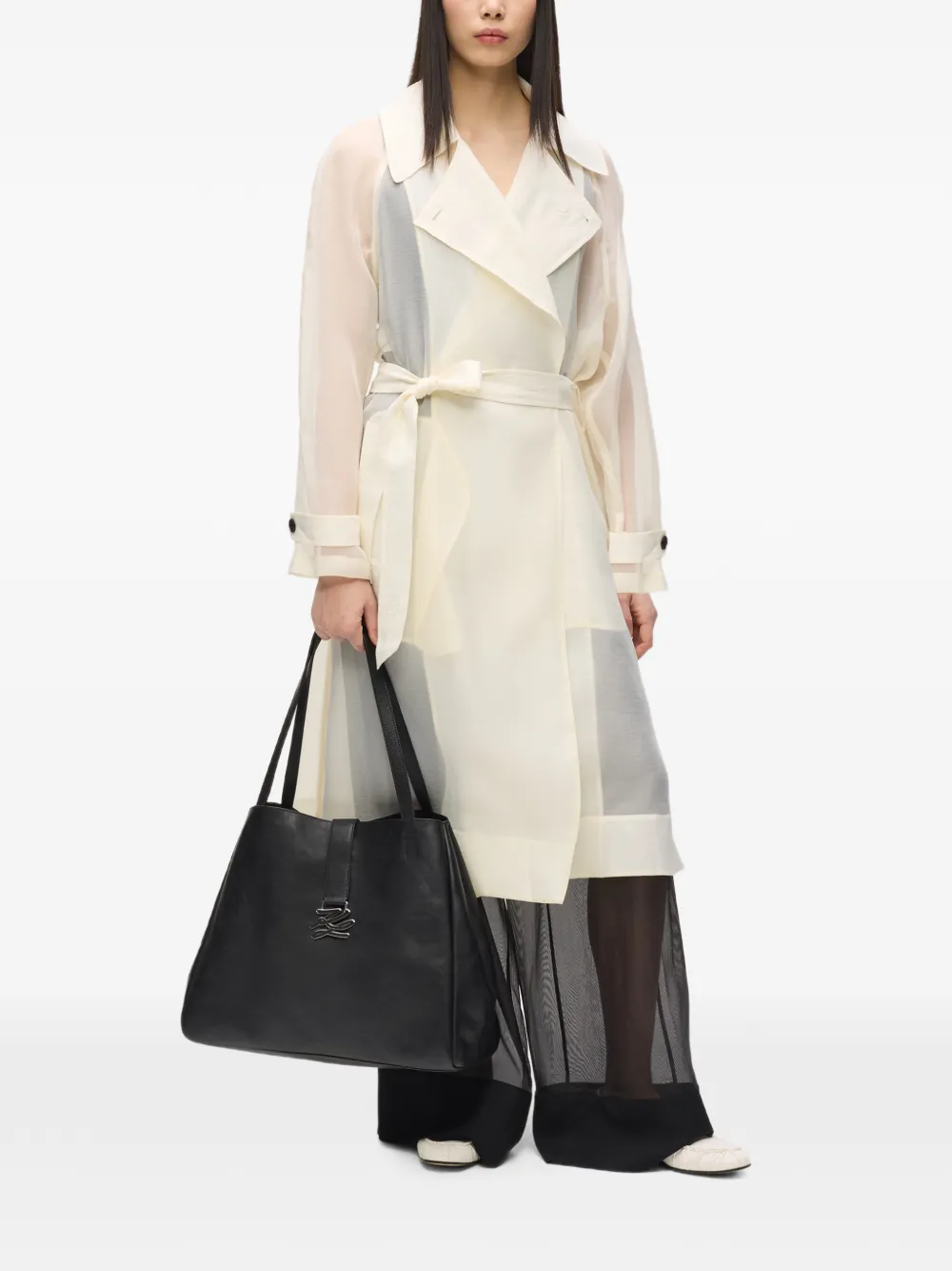 Karl Lagerfeld K Autograph leren shopper Zwart