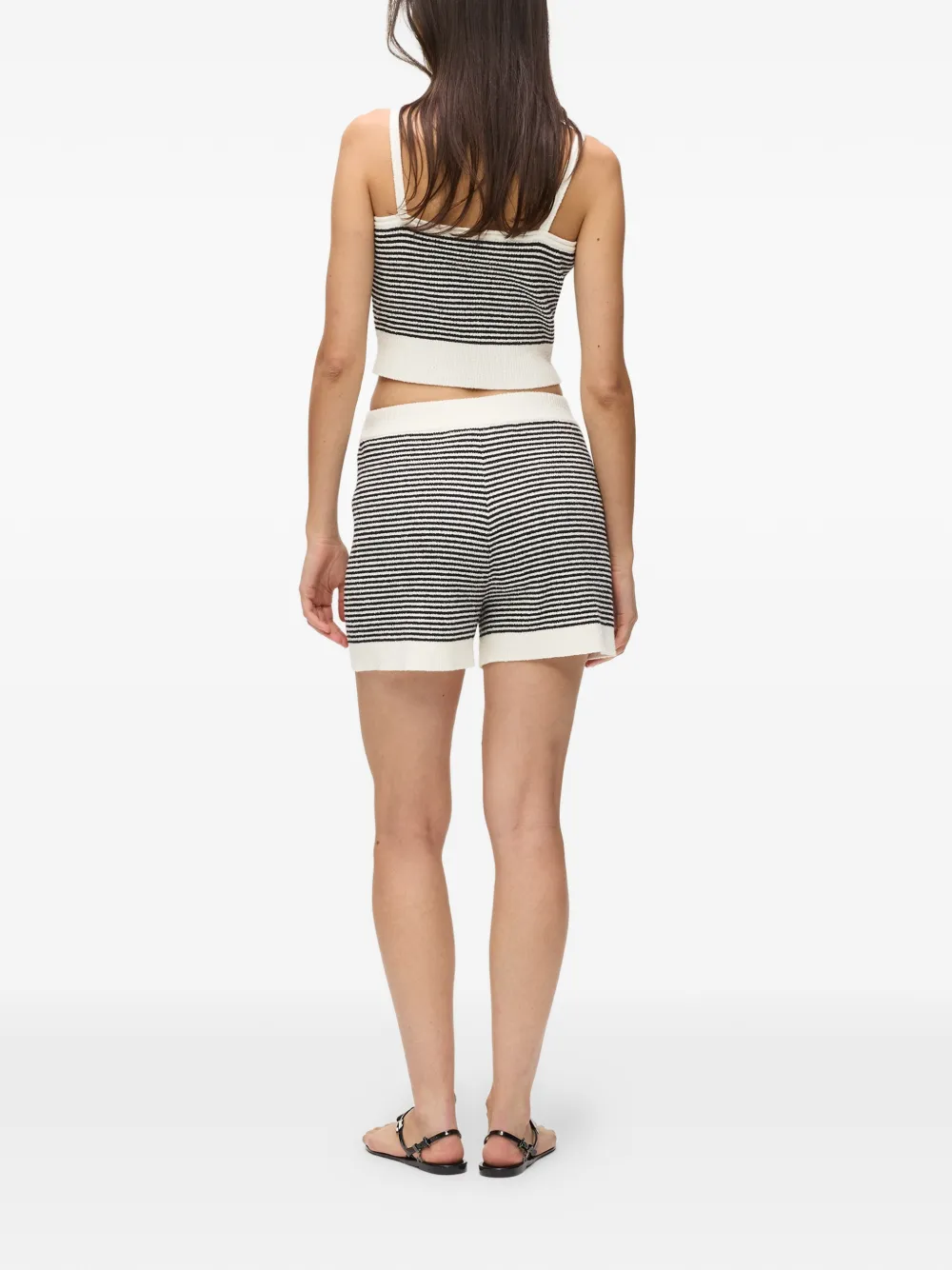 Karl Lagerfeld Ikon gestreepte shorts Wit
