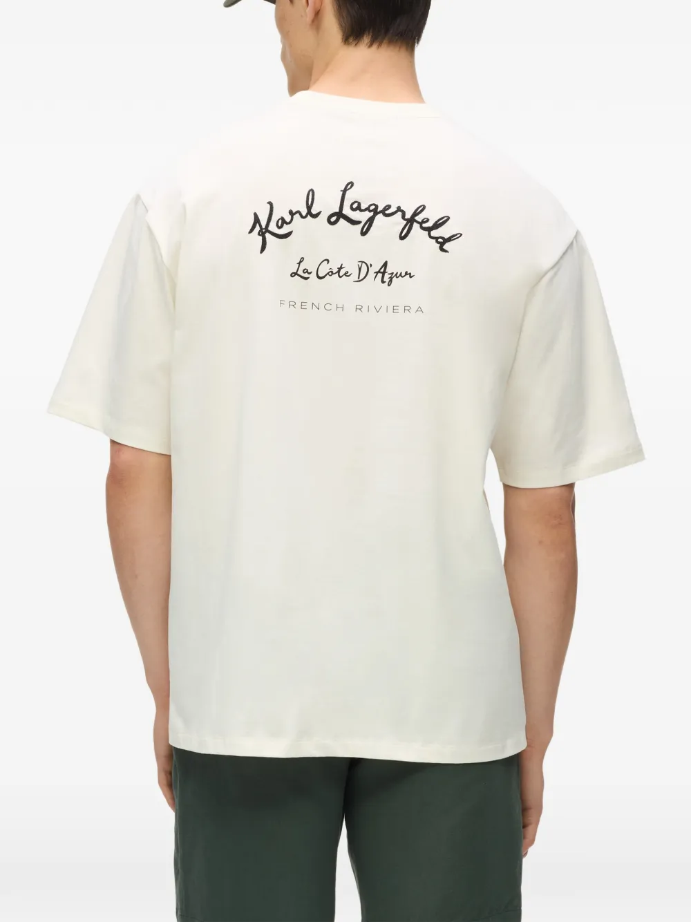 Karl Lagerfeld T-shirt met print Beige