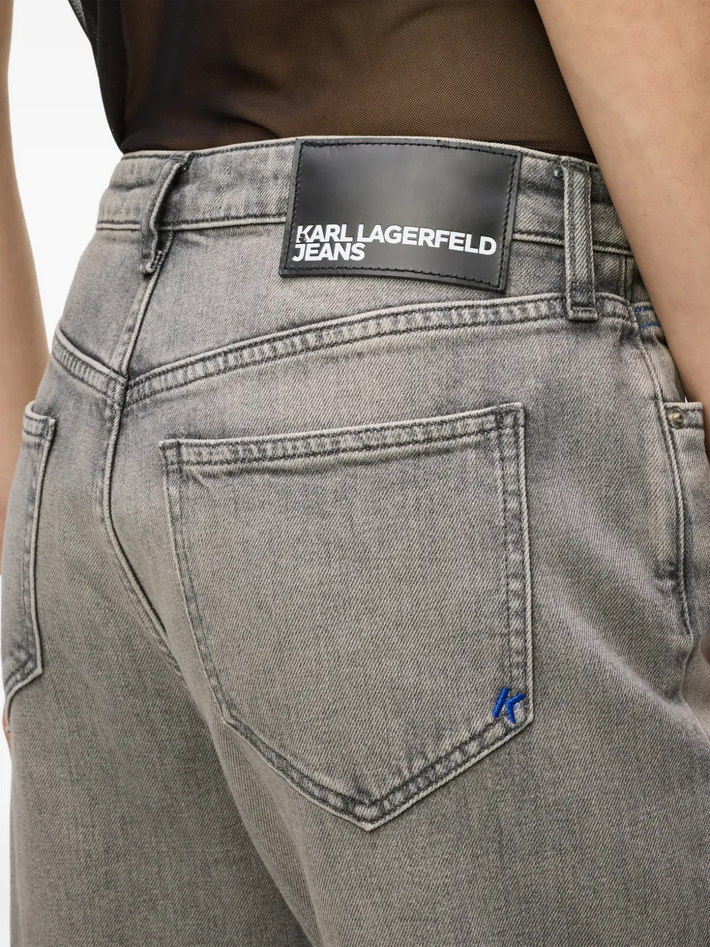 Karl Lagerfeld Jeans Flared jeans met vijf zakken Grijs