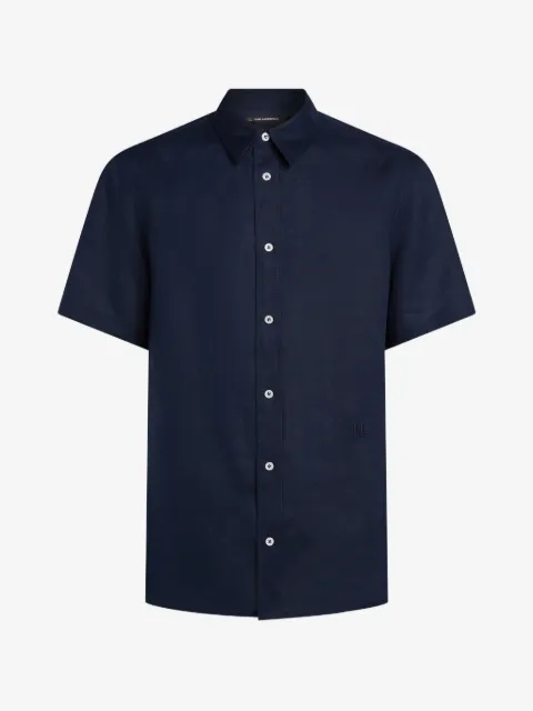 Karl Lagerfeld chemise en lin à broderies