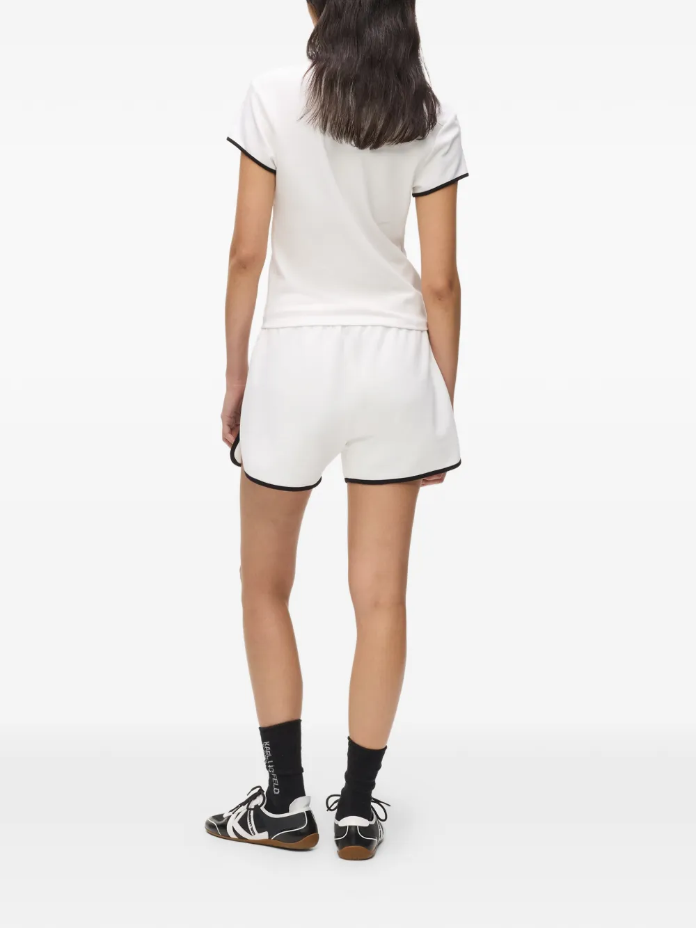 Karl Lagerfeld Jeans Shorts met logo Wit