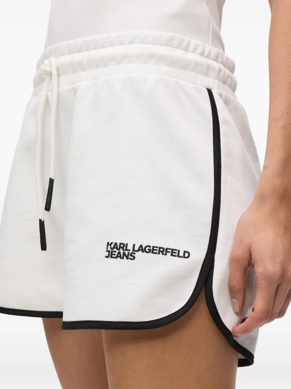 Karl Lagerfeld Jeans Shorts met logo Wit
