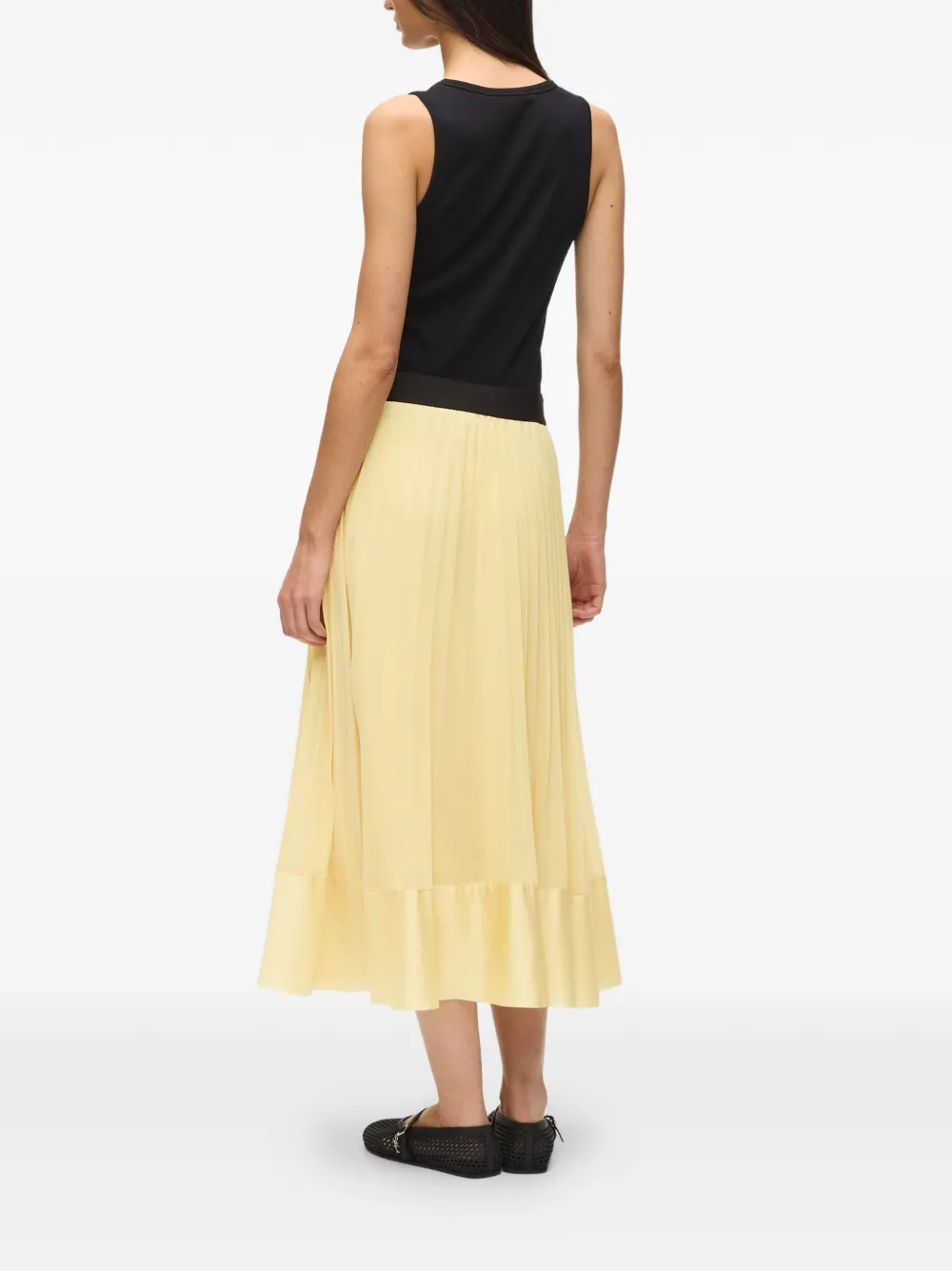 Karl Lagerfeld Midi-plooirok Geel