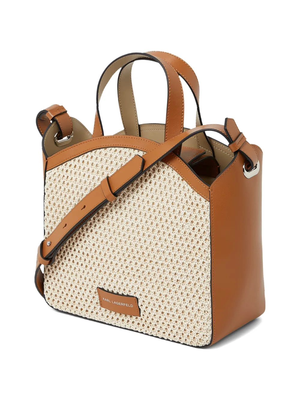  Karl Lagerfeld Small K/circle Mesh Tote Bag - Neutrals 