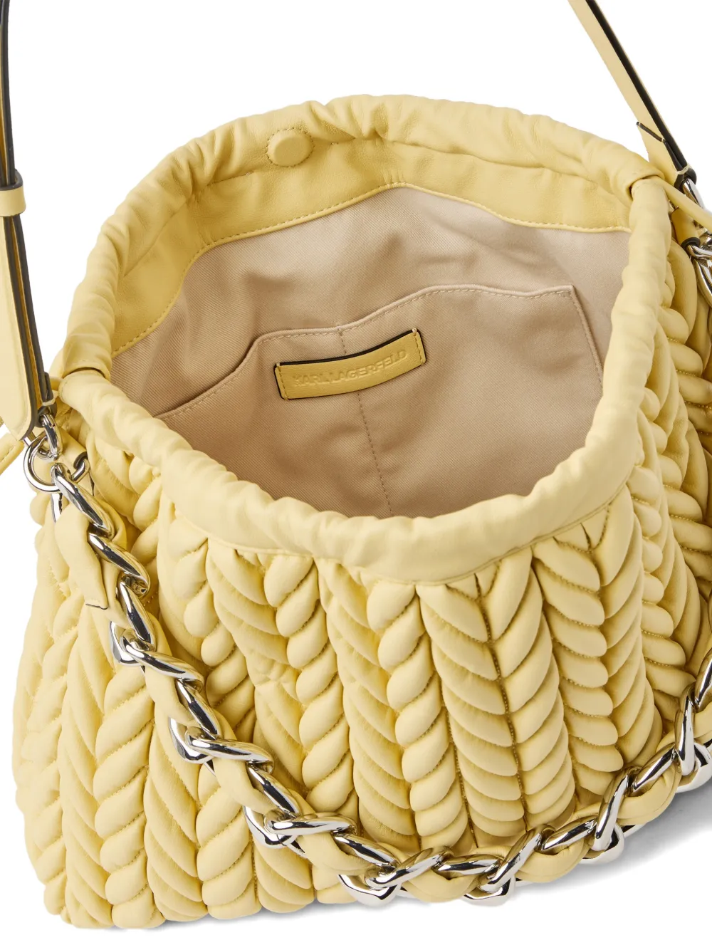 Karl Lagerfeld K Weave medium schoudertas Geel