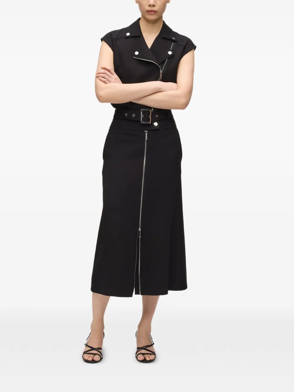  Karl Lagerfeld Zip-fastening Midi Skirt - Black 