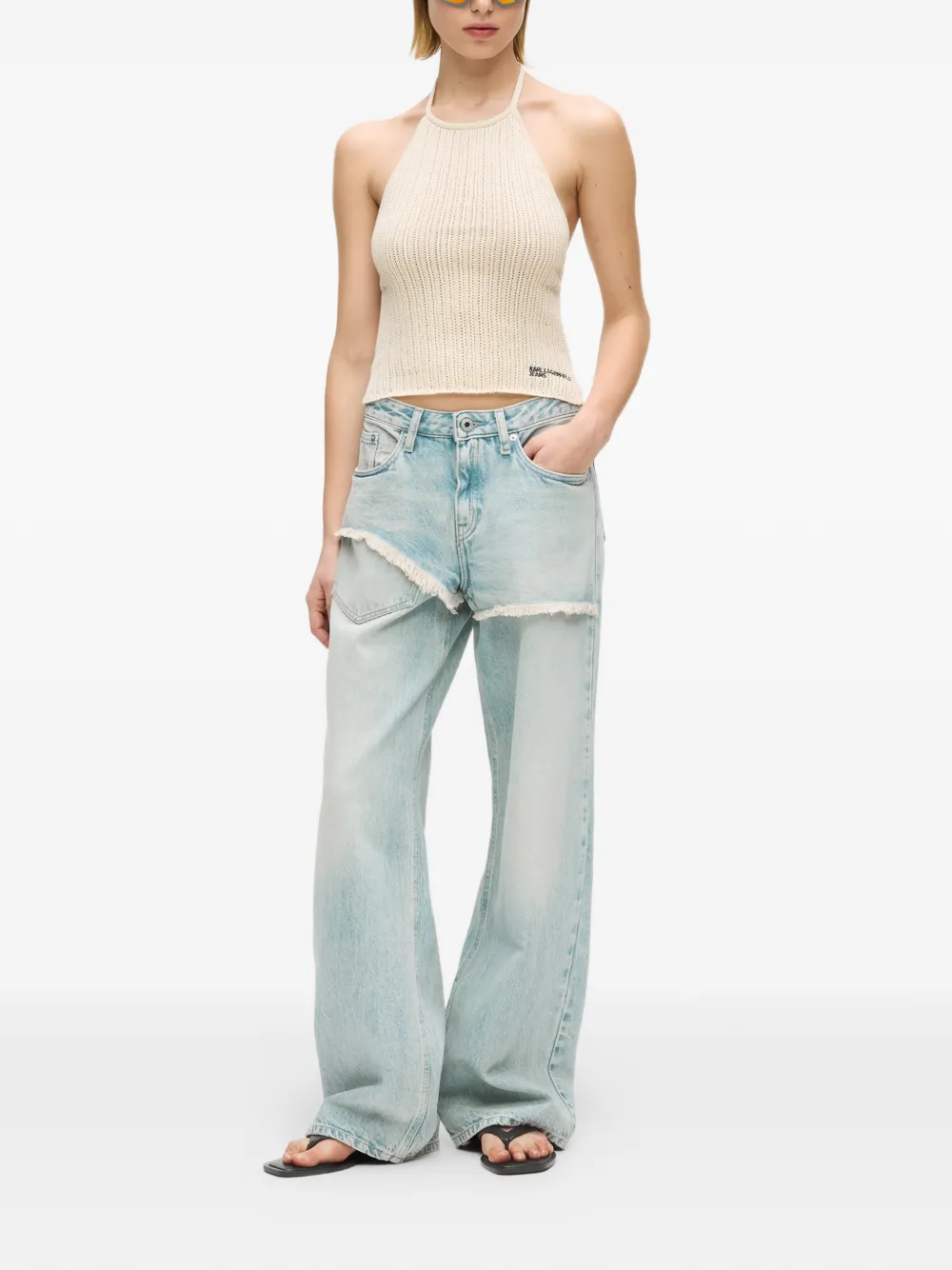  Karl Lagerfeld Jeans Logo-patch Jeans - Blue 