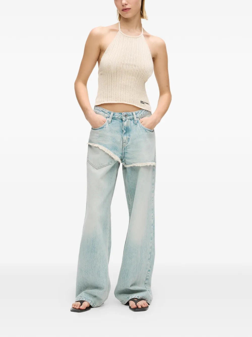  Karl Lagerfeld Jeans Logo-patch Jeans - Blue 