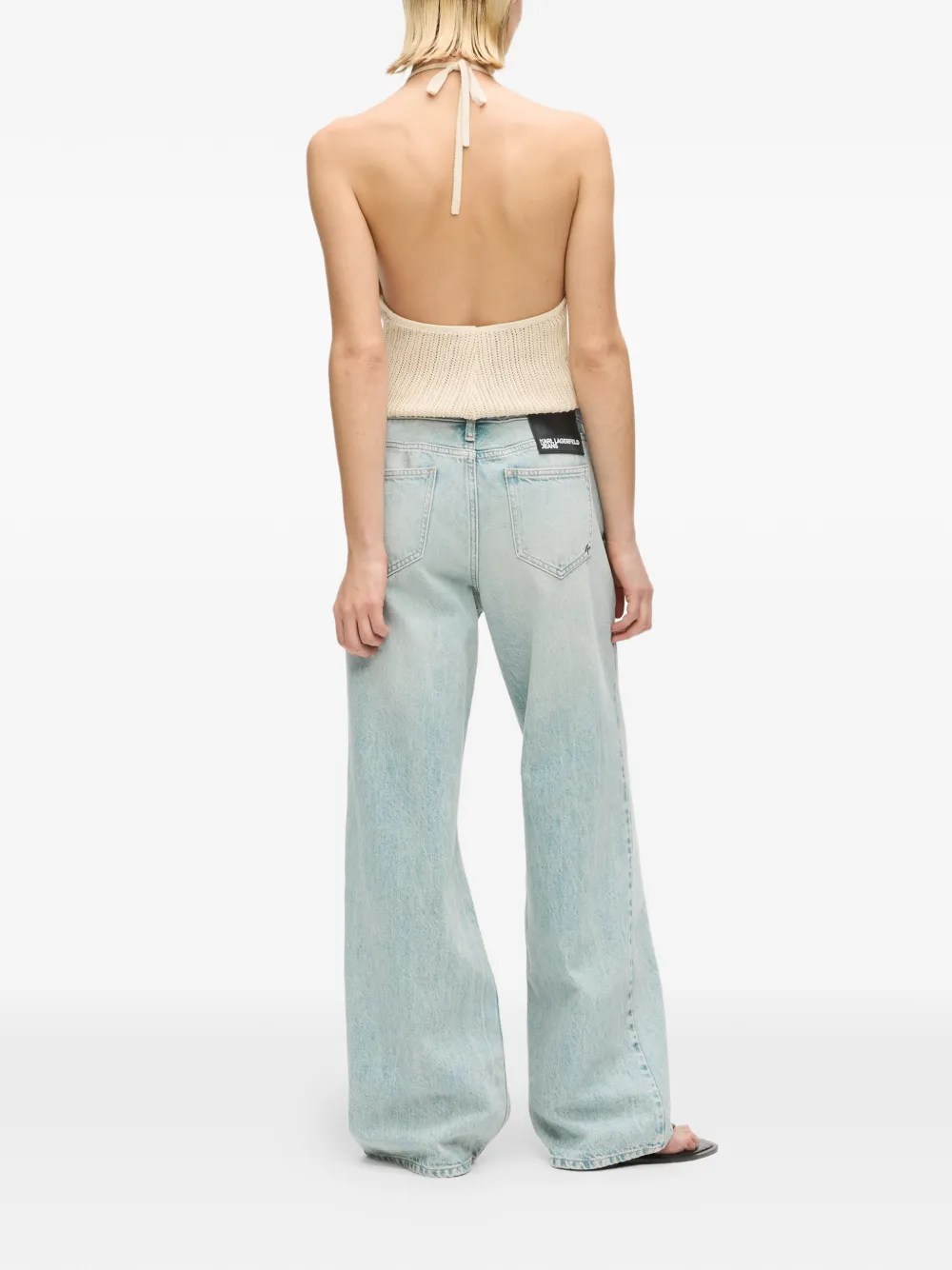 Karl Lagerfeld Jeans met logopatch Blauw