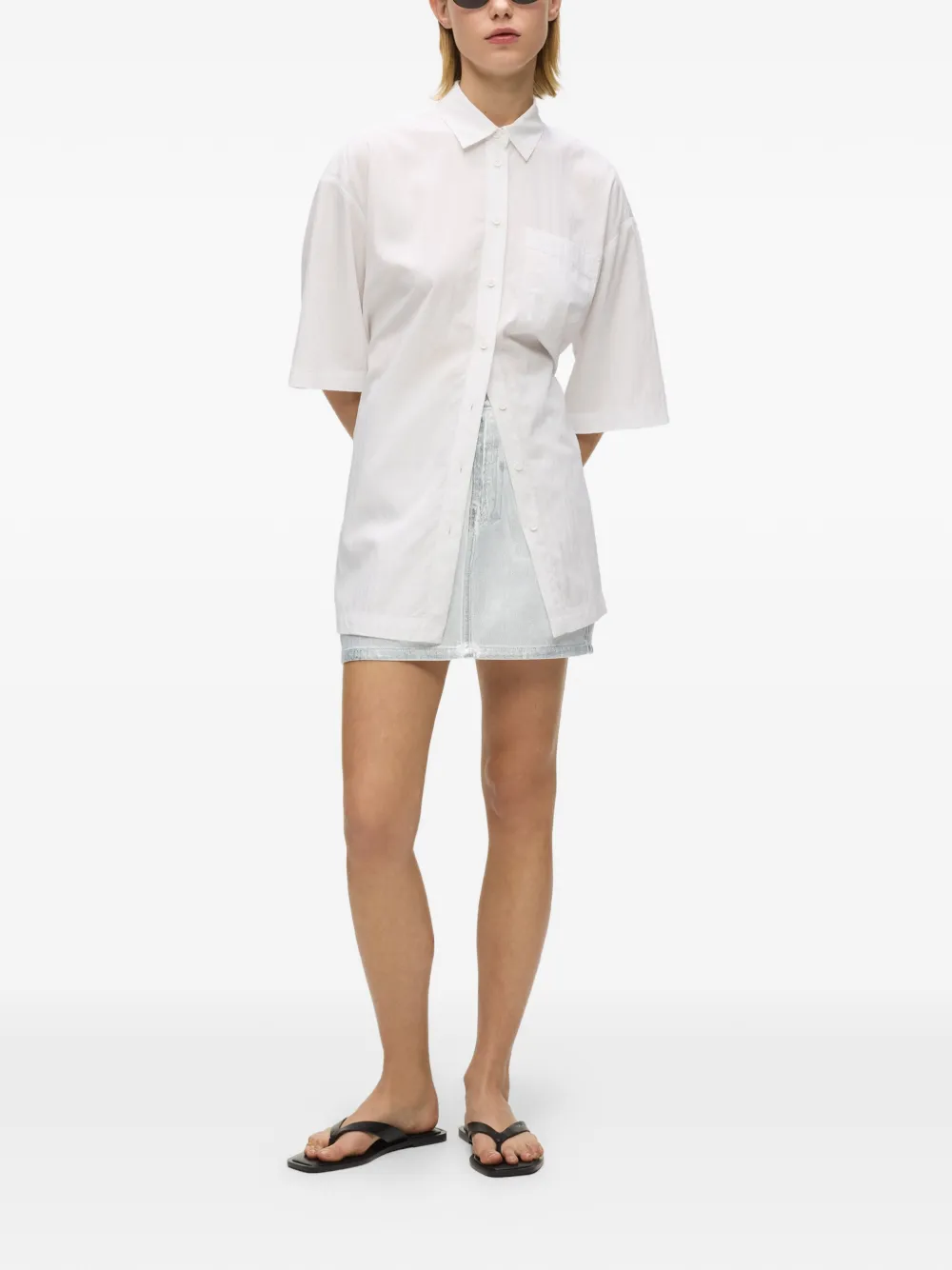 Karl Lagerfeld Jeans Five-pocket Denim Mini Skirt - Silver 